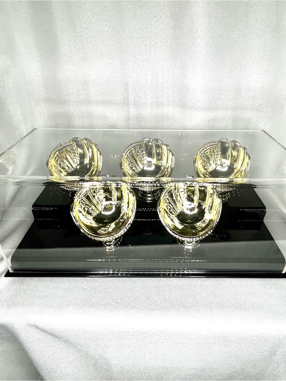 ⚾️ BCW Deluxe Acrylic 5 Gold Glove Baseball Display Case Holder Black Base